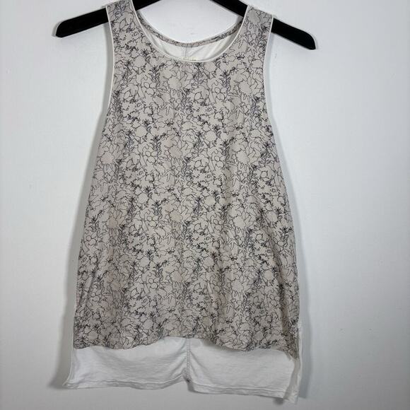 Rag & Bone Silk Tank Top Floral Printed Medium Pull On Tunic Boho Summer Dressy - Picture 7 of 7